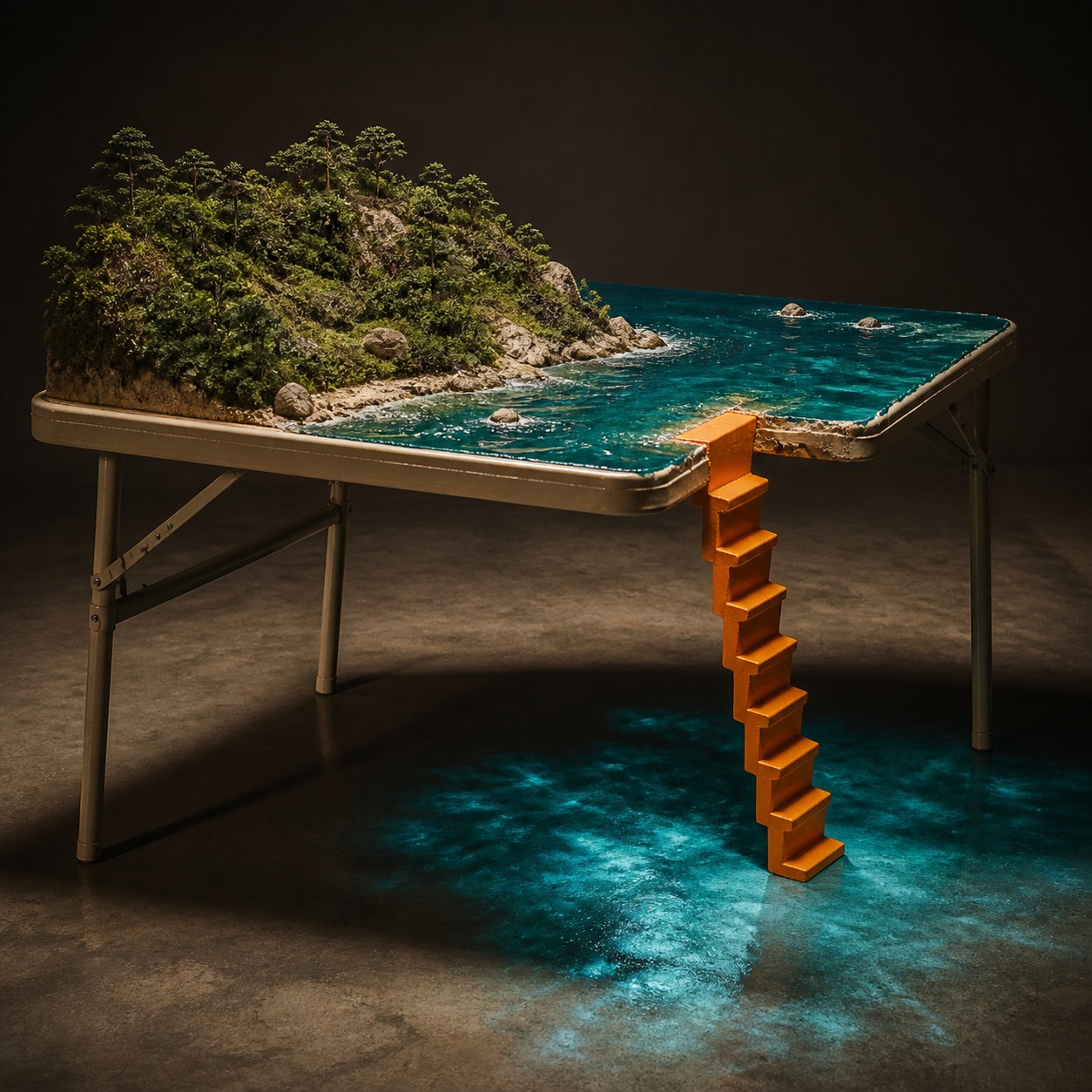 Folding Table Coast, WestonGFX digital artwork