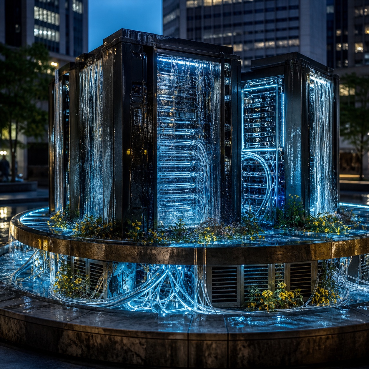 Fountain Server Room, WestonGFX digital artwork