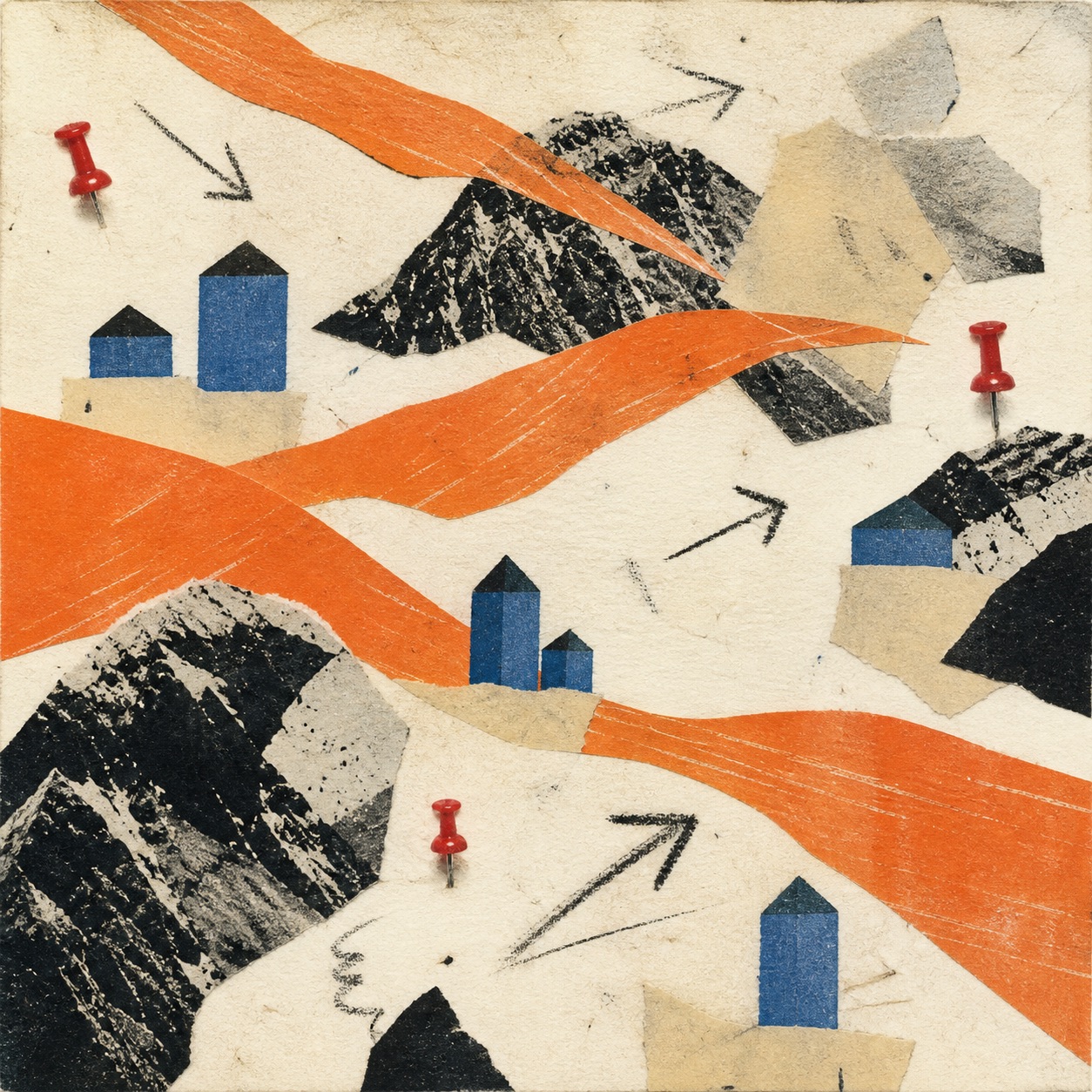 Orange Wind Map, WestonGFX digital artwork