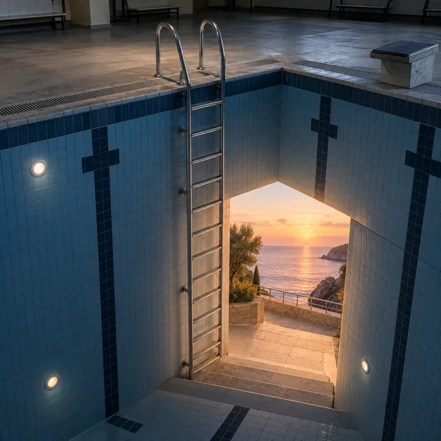Pool Ladder to Dawn